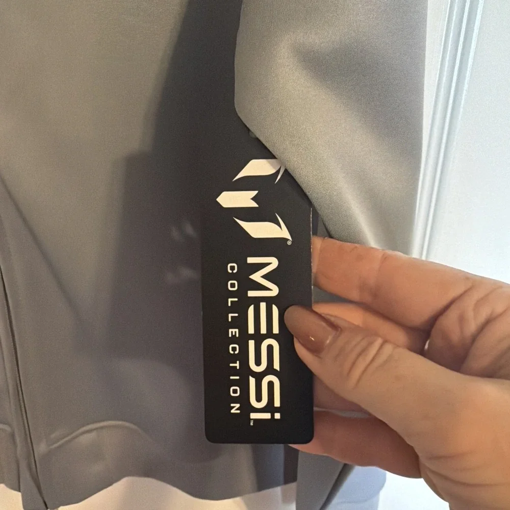 Messi Mens Soccer Running Track Jacket.‎ Size Medium Gray. New With Tags